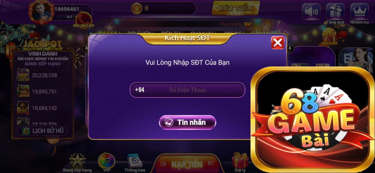 Đăng ký tài khoản 68 Game Bài nhận ngay 20K